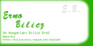 erno bilicz business card